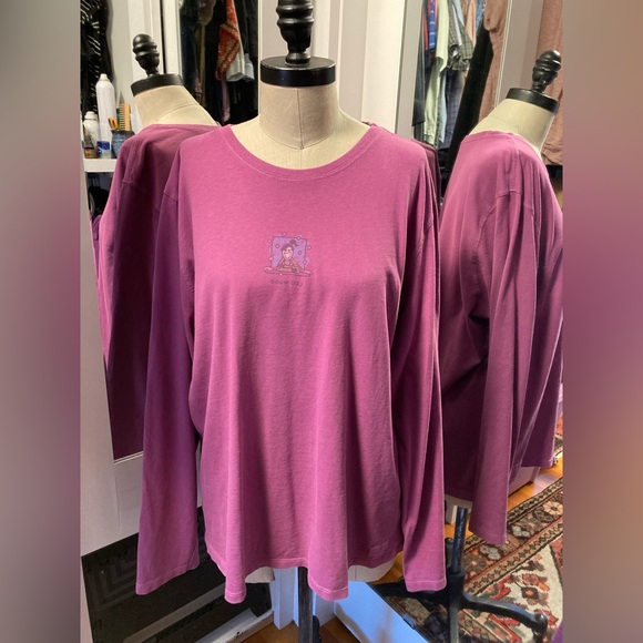 Life Is Good Tops - Life is Good - Women's Lilac Long Sleeve Top, “Snow Day”, Size XL